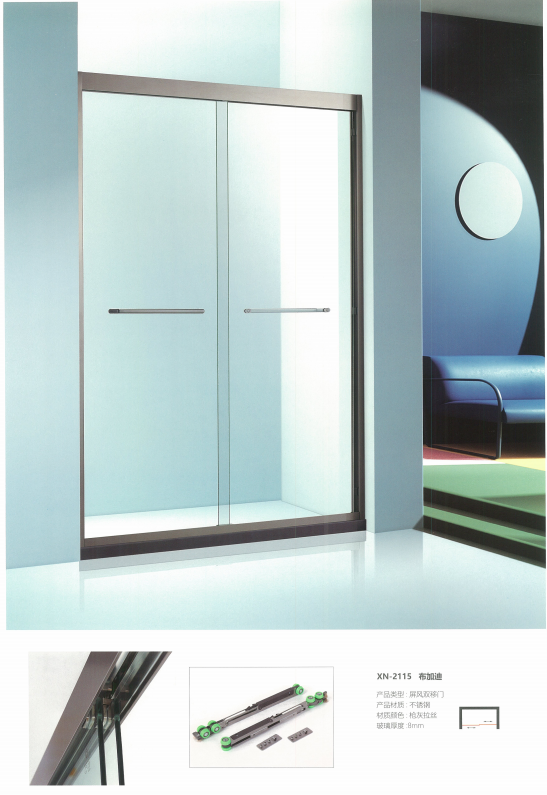 User-Friendly Hotel Bathroom Sliding Glass Shower Door Solution