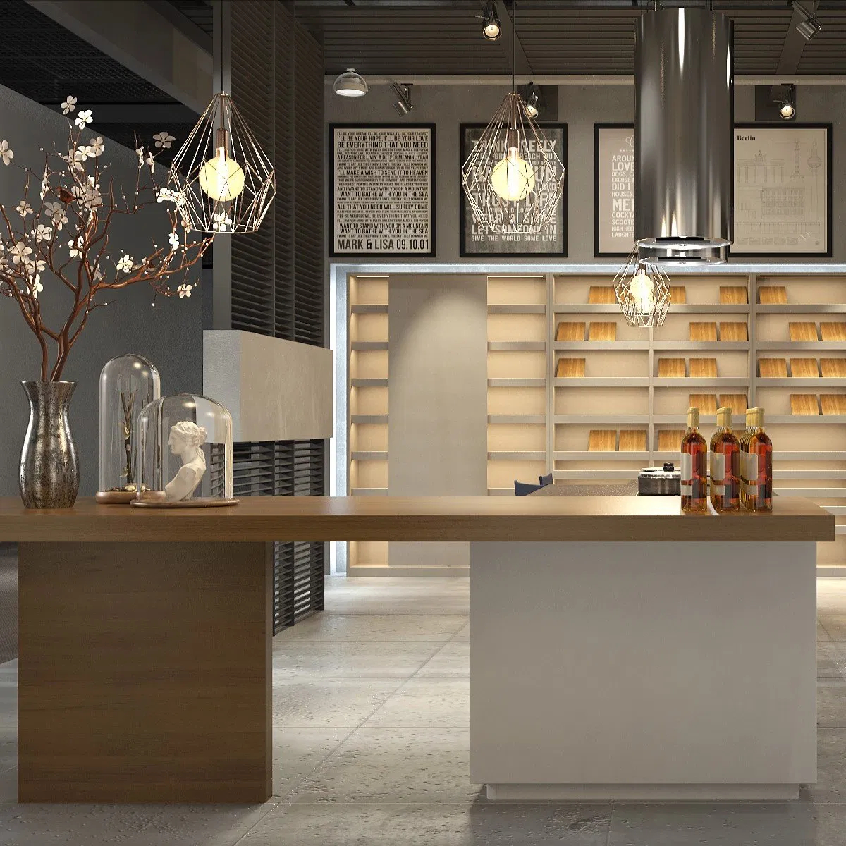 Custom Modern Home Furniture Milan American Style Storage Wooden Flat Pack Hutch Kitchen Cabinets with Island