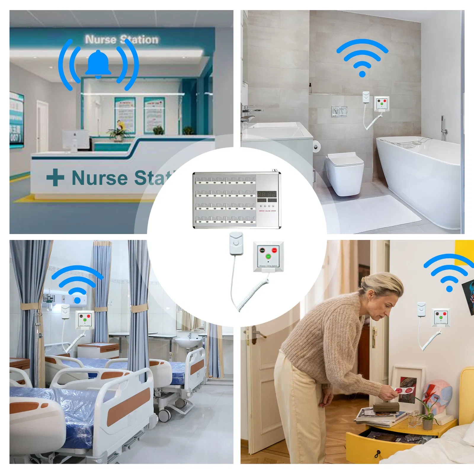 Portable Nurse Call Bell System with Call Button for Elderly