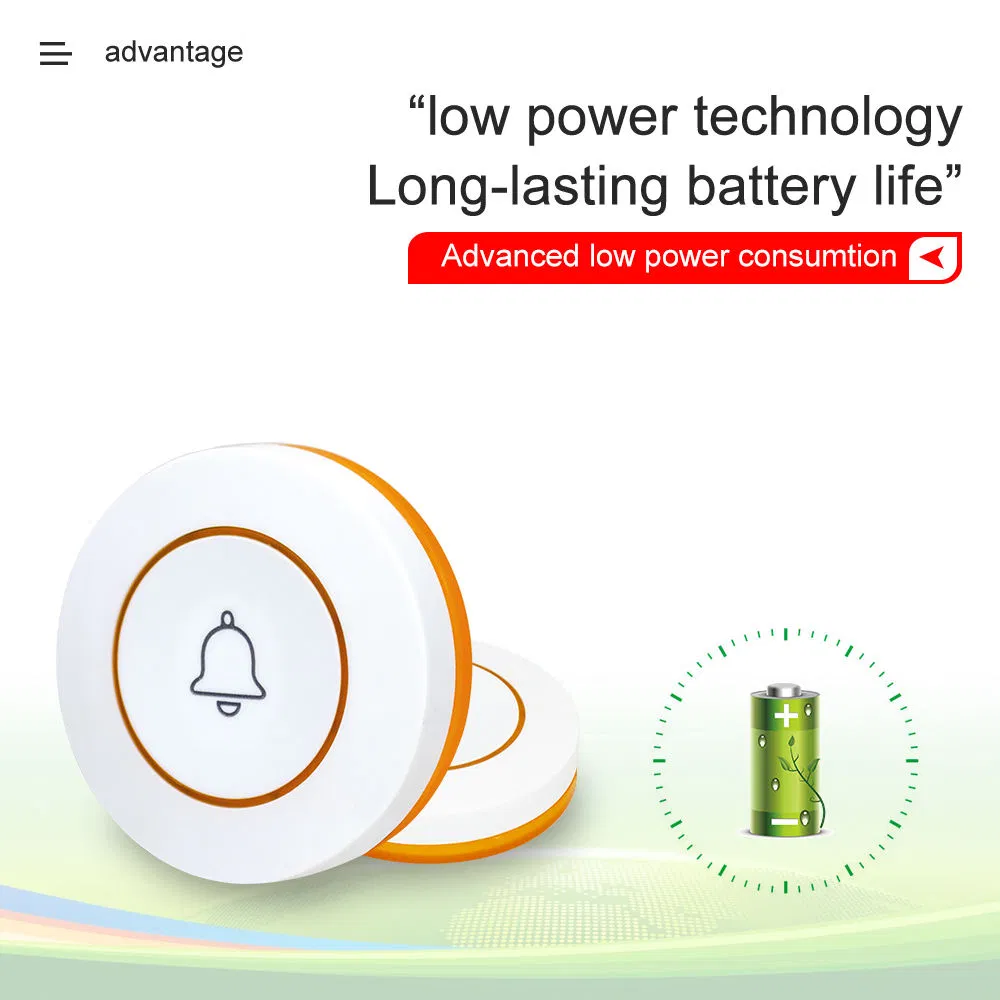 Ctt12 Restaurant Table Call Button Transmitter Wireless Calling System for Hotel