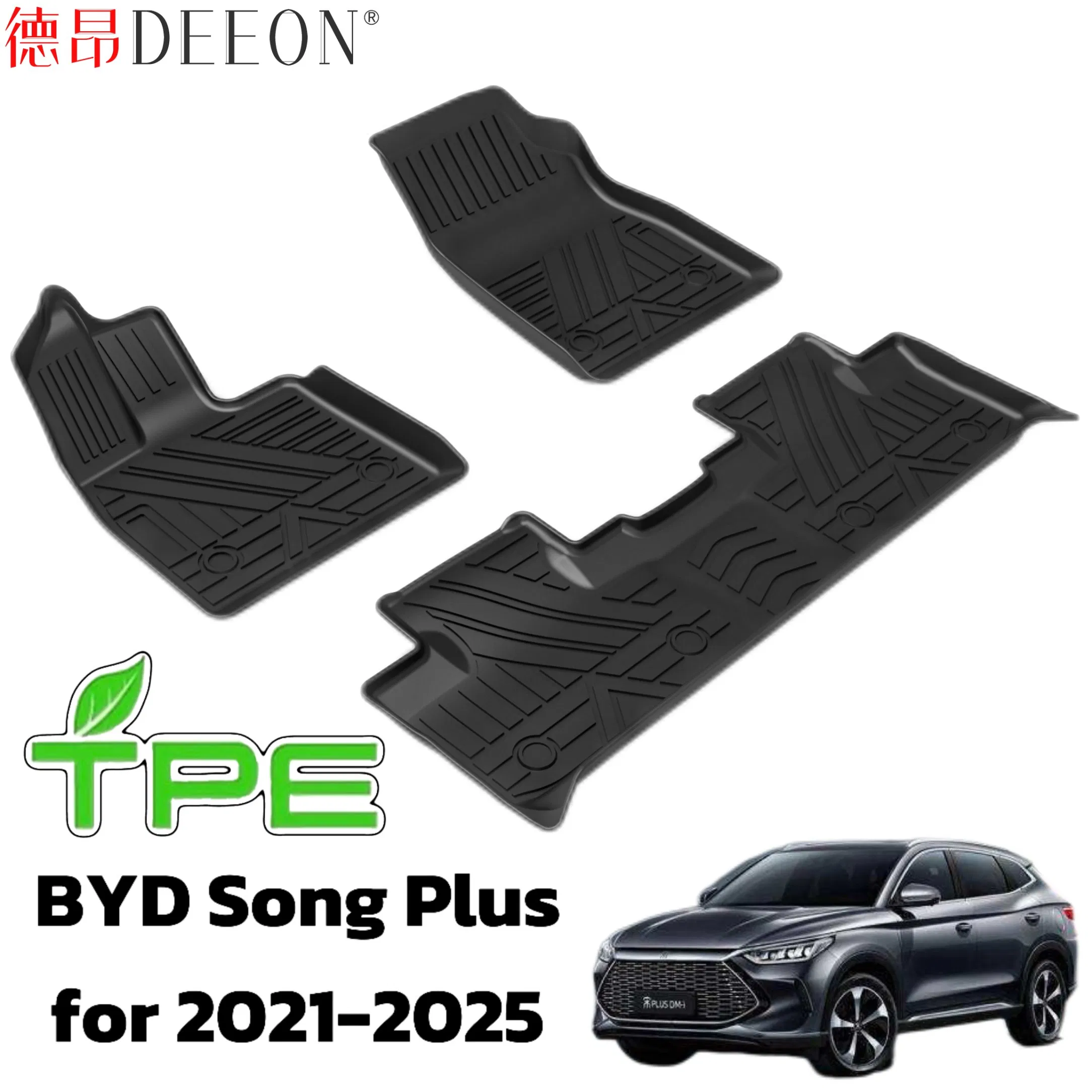 Waterproof TPE Car Floor Mat Auto Accessory Foot Mat Trunk Mat for Byd
