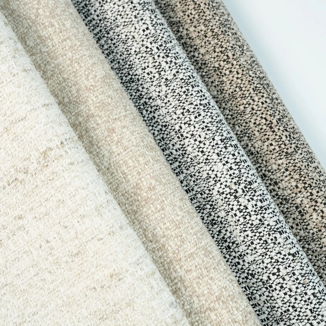 100% Polyester Upholstery Fabric - Hard-Wearing Textured Sofa Material