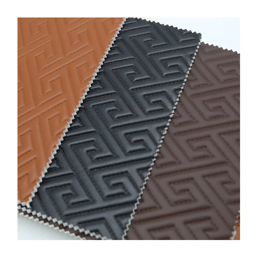 3D-Quilted Leather Sponge PVC Synthetic Leather Diamond Stitched for Car Seat Upholstery
