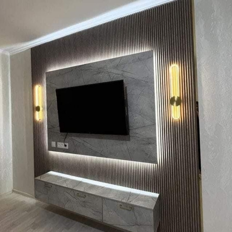 Custom Length Options for UV Marble Sheet, PVC Coated Finish