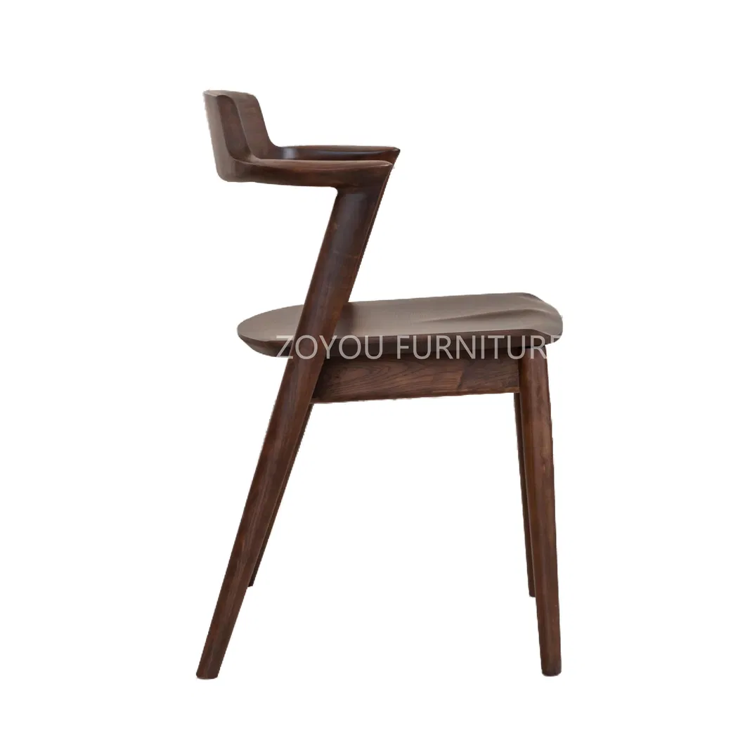 Stylish PU Leather Upholstery Black Wooden Dining Chair