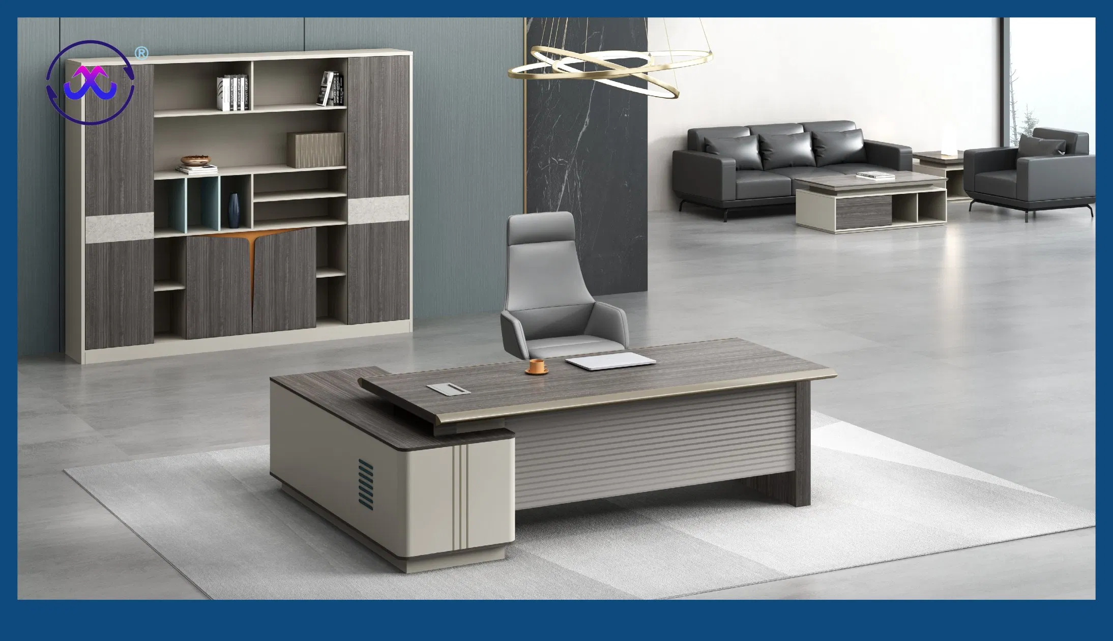 Customized Modern Luxury Wooden Office Furniture Tables Workstation Table Chairman CEO Boss Table Top Suppliers with Preferred Price