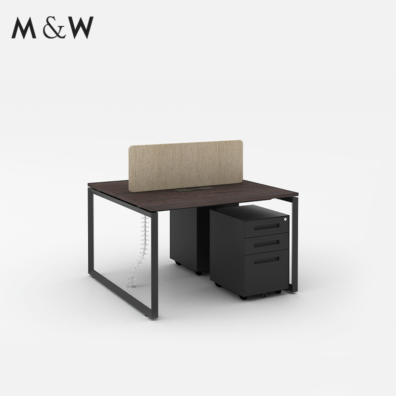 M&W Office Modular Workstation Desk Table 2/4/6 Seaterl Shaped for Office Furniture