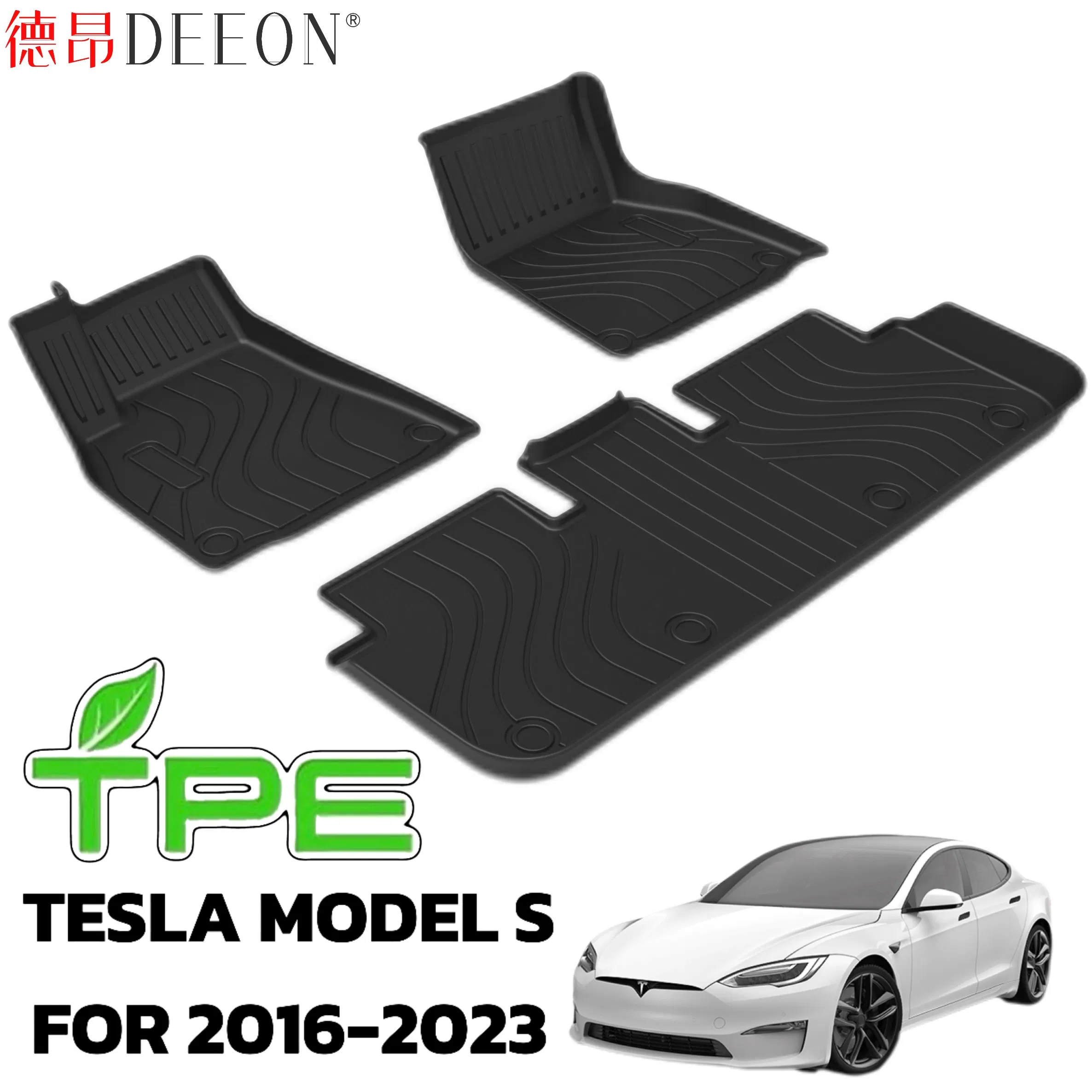 Eco-Friendly TPE Car Floor Mat Auto Accessory Foot Mat Trunk Mat for Tesla