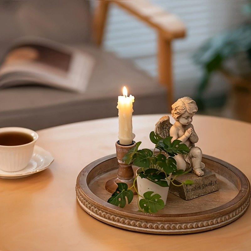 Promotional Bohemian Decorative Wooden Tray Living Room or Bedroom Home Decor Fashion-Accessories