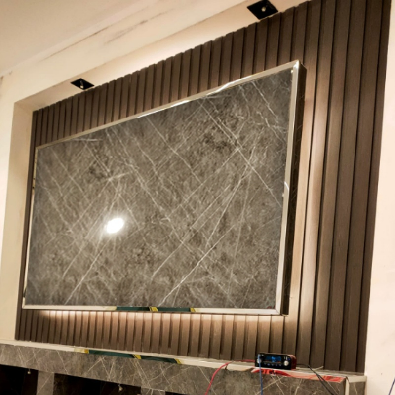 Custom Length Options for UV Marble Sheet, PVC Coated Finish