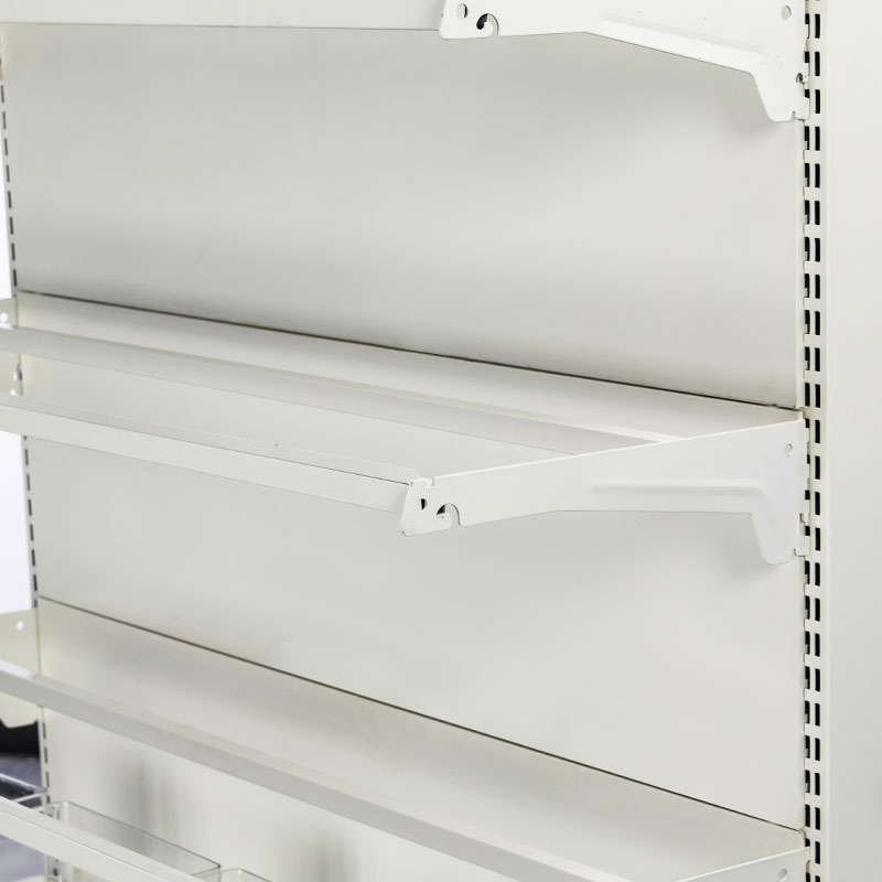 Modular Wall-Mounted Display System for Pharmacies with Adjustable Shelves &amp; Anti-Rust Coating (LS-S48#)