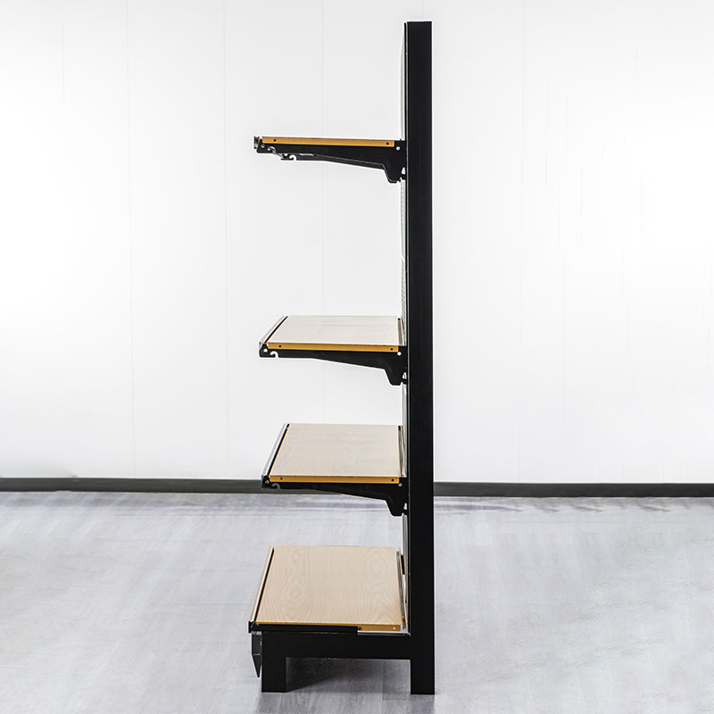 Diamond Mesh Back Panel Display Unit for High-Traffic Supermarkets with Mobile Casters (LYL-S38)