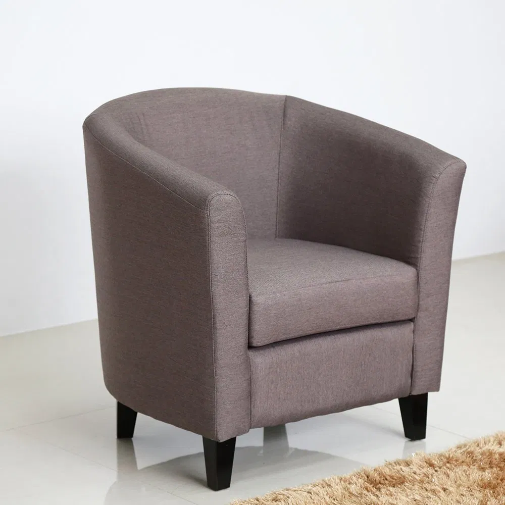 (SP-HC535) Uptop White Leather Cafe Lobby Upholstery Dining Tub Chair