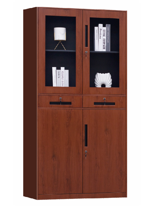 Modern Custom Steel Storage Cabinet Featuring Elegant Wood Accents