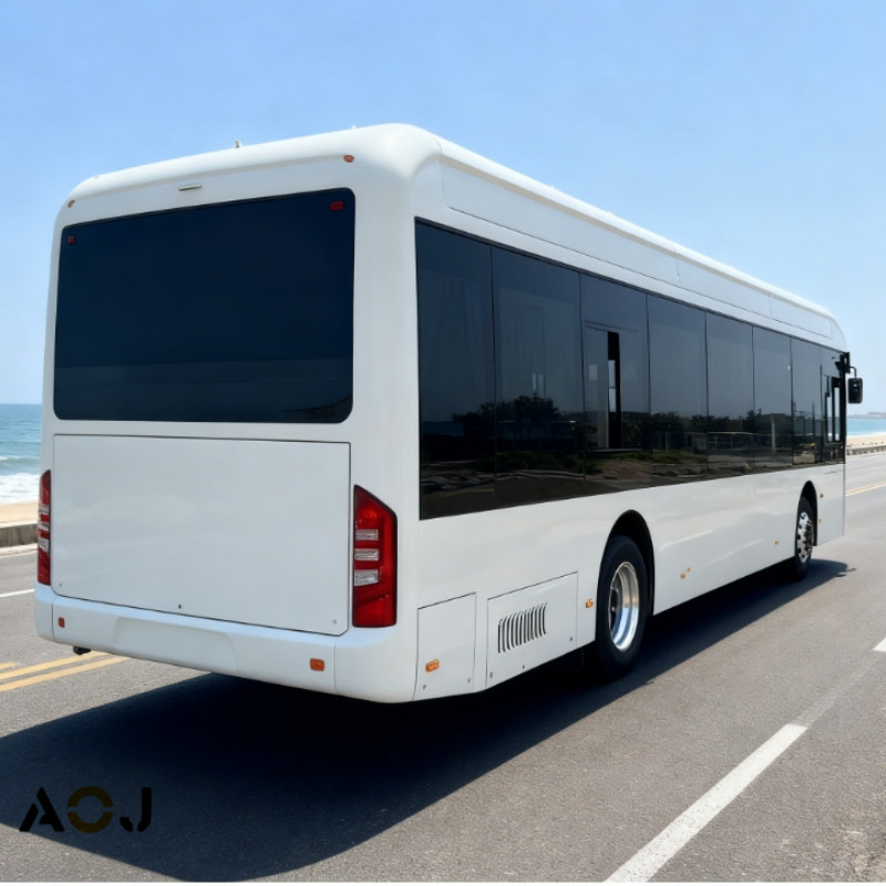 Modern Styling Public Bus with Aesthetic Interior and Exterior Design Elements
