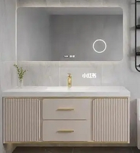 Elegant Versatile Bathroom Vanity Set with Custom Mirror and Storage Cabinet