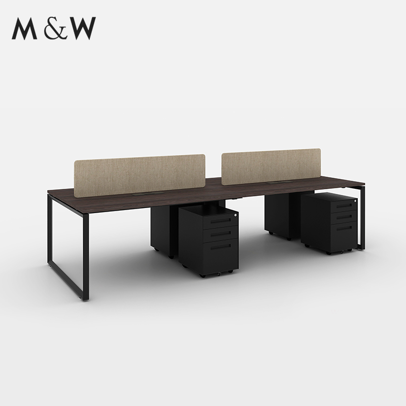 M&W Office Modular Workstation Desk Table 2/4/6 Seaterl Shaped for Office Furniture