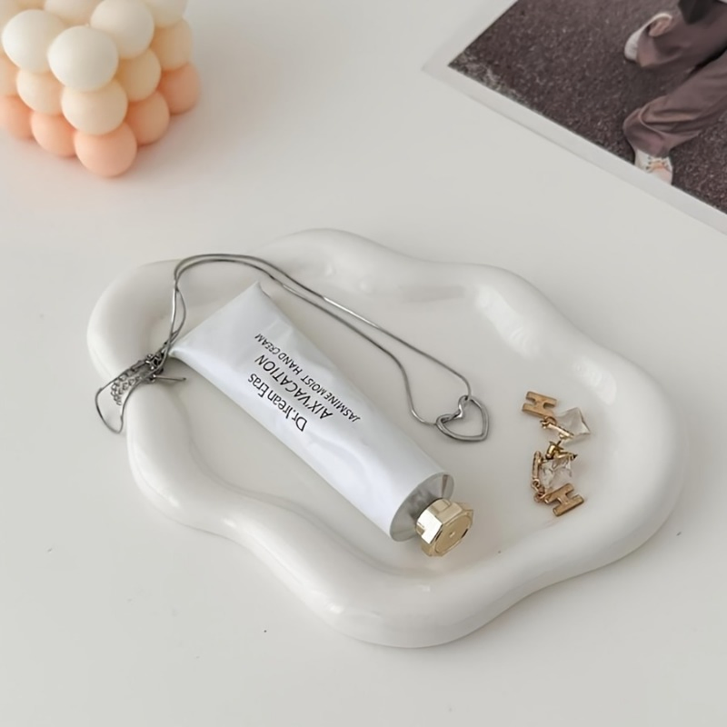 Promotional Handcrafted Ceramic Cloud Tray Gift Home Decoration Fashion-Accessories