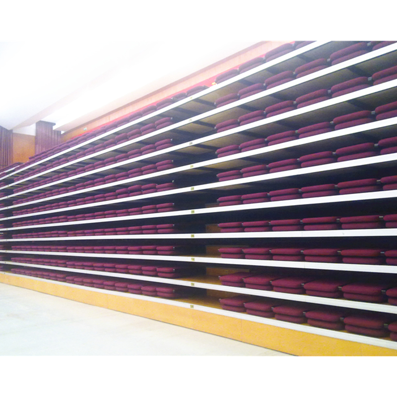 Jy-768 Indoor Public Telescopic Bleachers Riser Mounted Filp up Soft Cold Foma Sponge Chair Grandstand