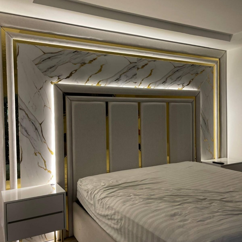 Customizable UV Marble Sheet, Durable PVC Film Coated Finish