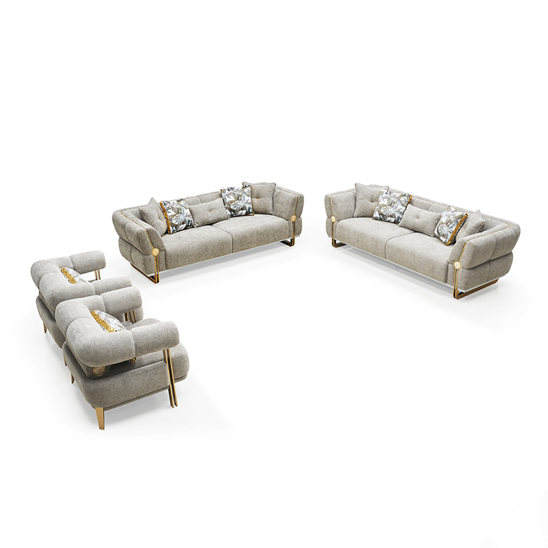China Factory Italian High End Luxury Living Room Fabric Sofa Set for Project