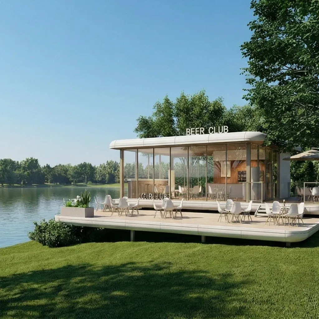 OEM ODM Modular Coffee Shop Structure Engineered for Rural Locations, Countryside Projects, and Flexible Business Operations.