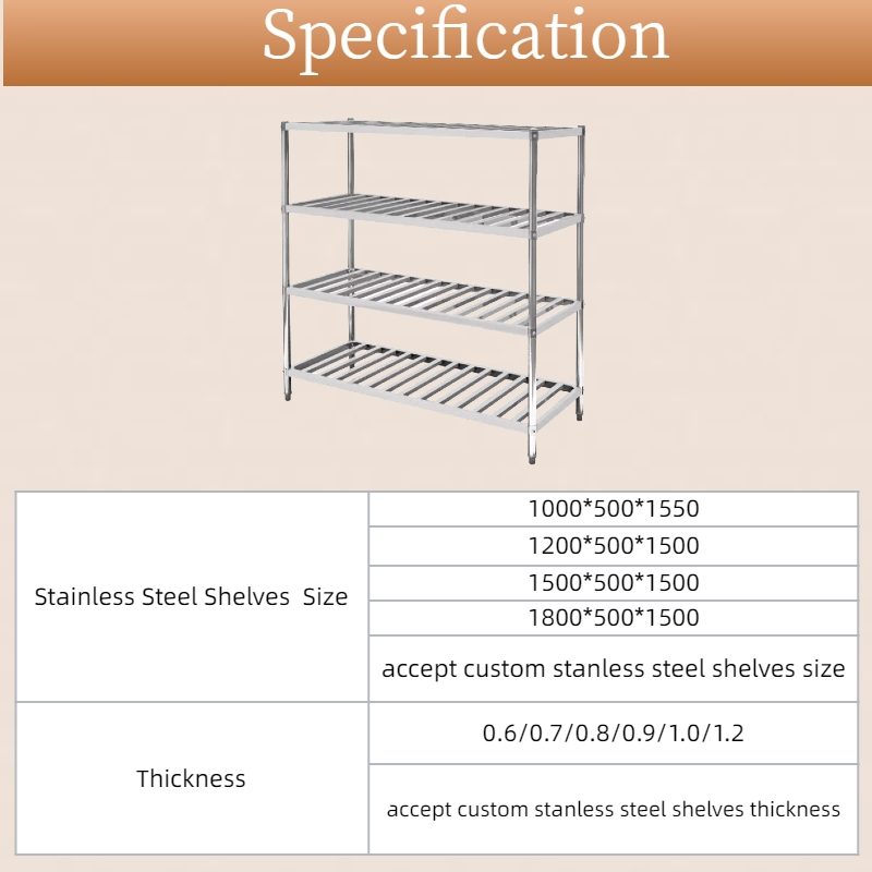 Modular Stainless Steel Storage Rack Customizes Commercial Shelf Configurations