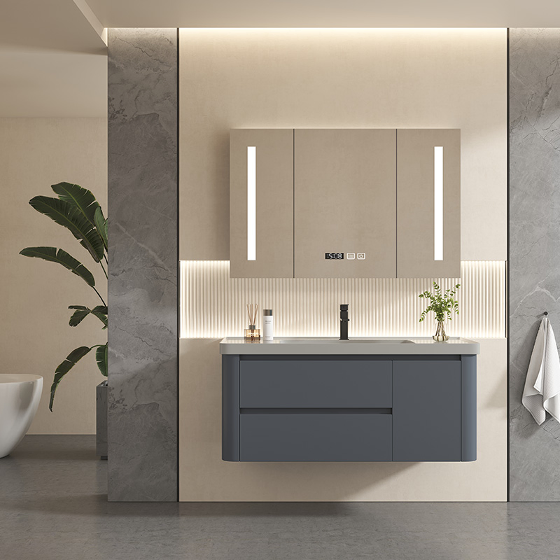 Wall Mounted Toilet Solid Wood Vanity Hotel Home Furniture Bathroom Cabinet