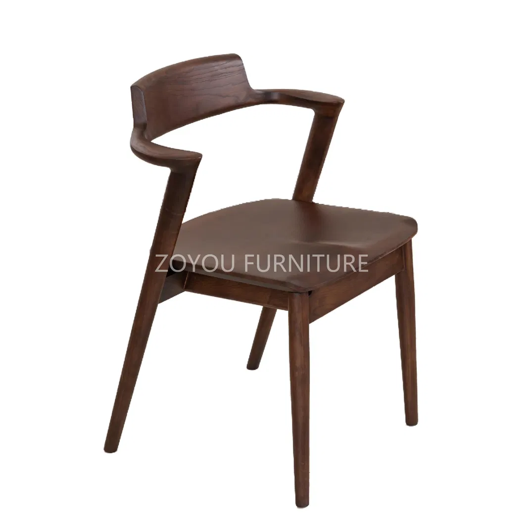 Stylish PU Leather Upholstery Black Wooden Dining Chair