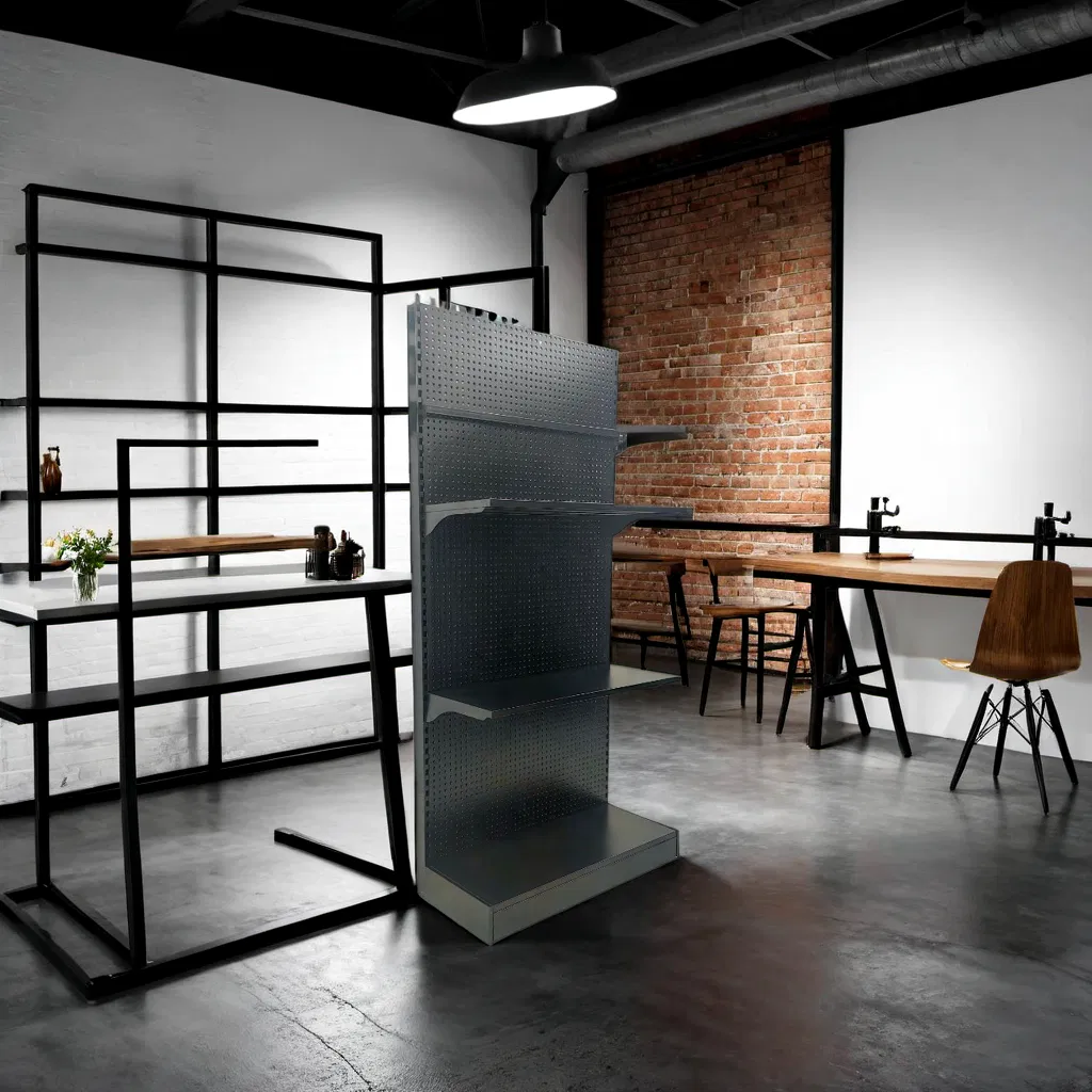 Double-Sided Retail Shelving Units for Versatile Supermarket Displays