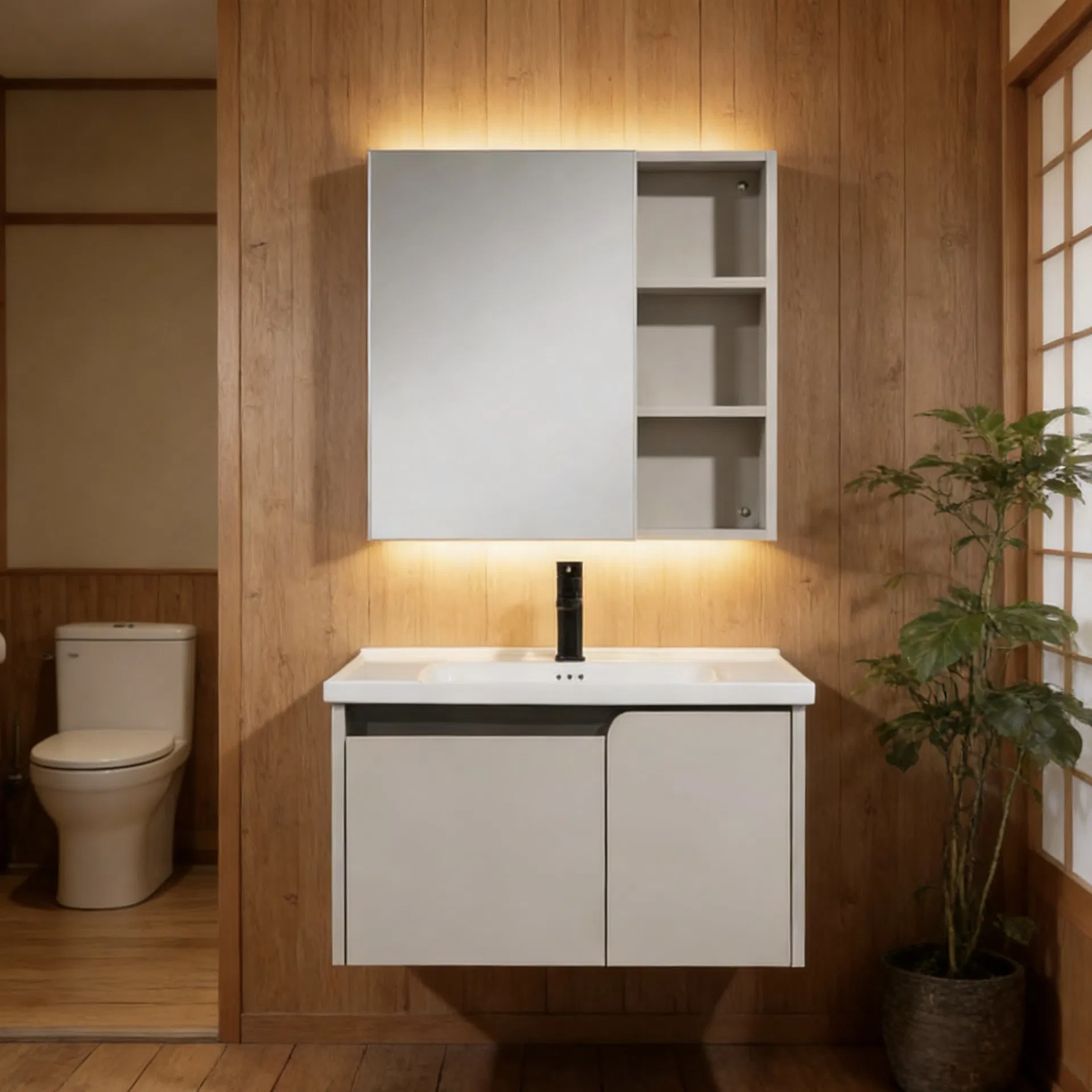 Jf Modern Bathroom Vanity Combo Ceramic Basin Cabinet