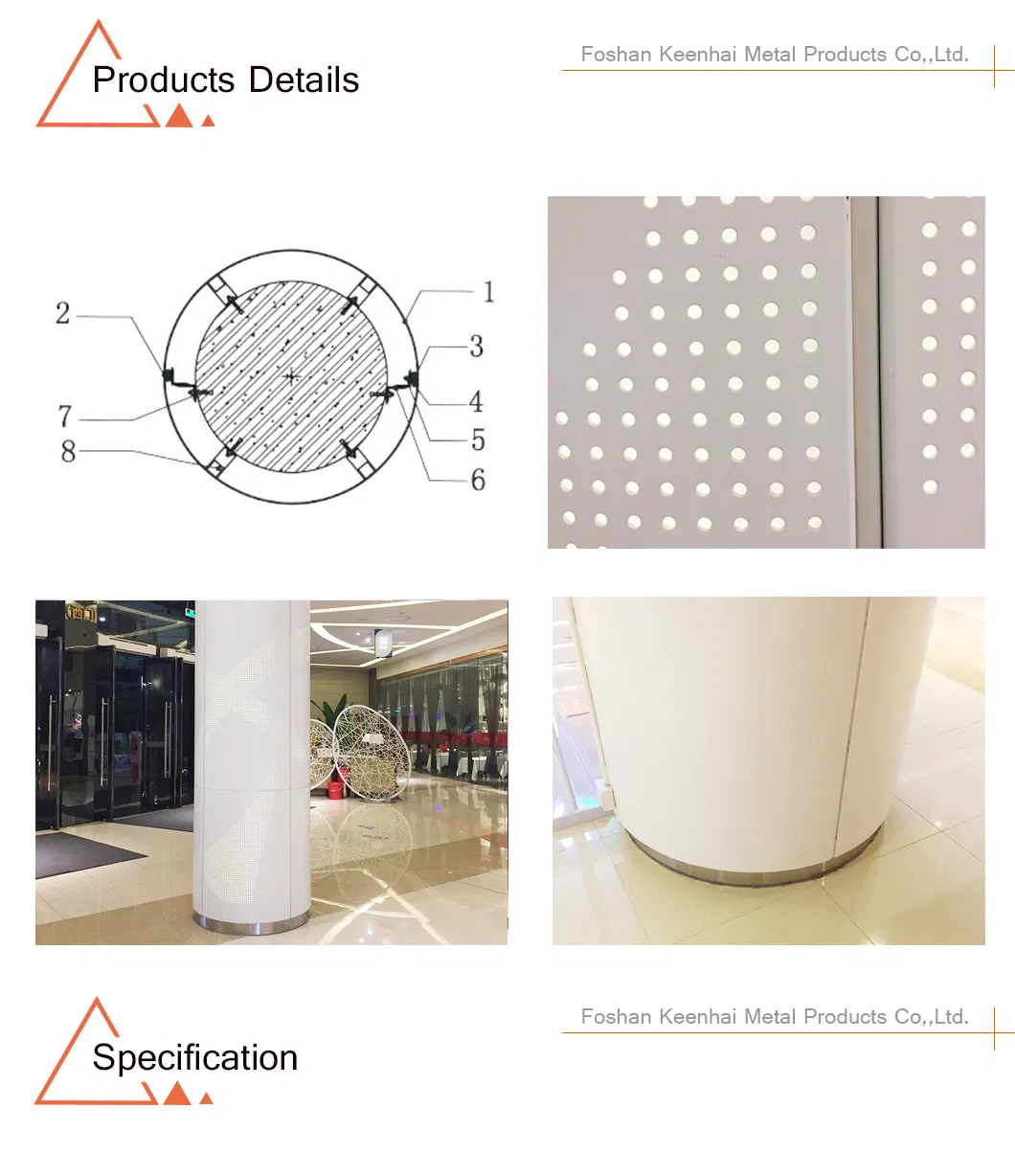 Metal Column Covers Detail