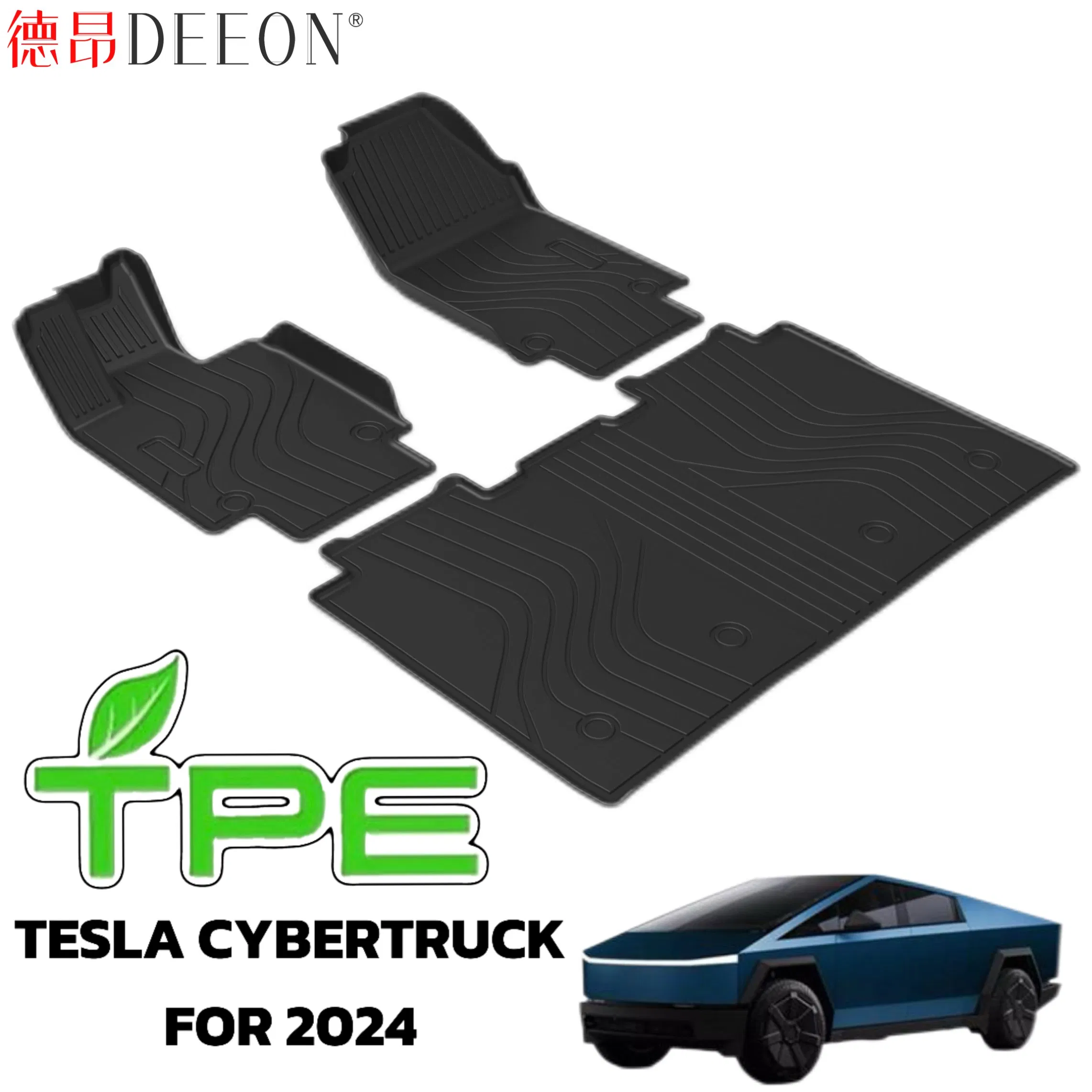 Eco-Friendly TPE Car Floor Mat Auto Accessory Foot Mat Trunk Mat for Tesla