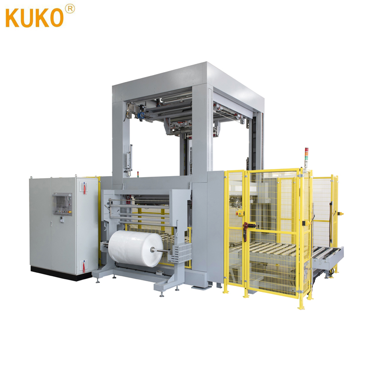 Kuko Stretch Hooding Pallet Packaging System for Paper and Cardboard
