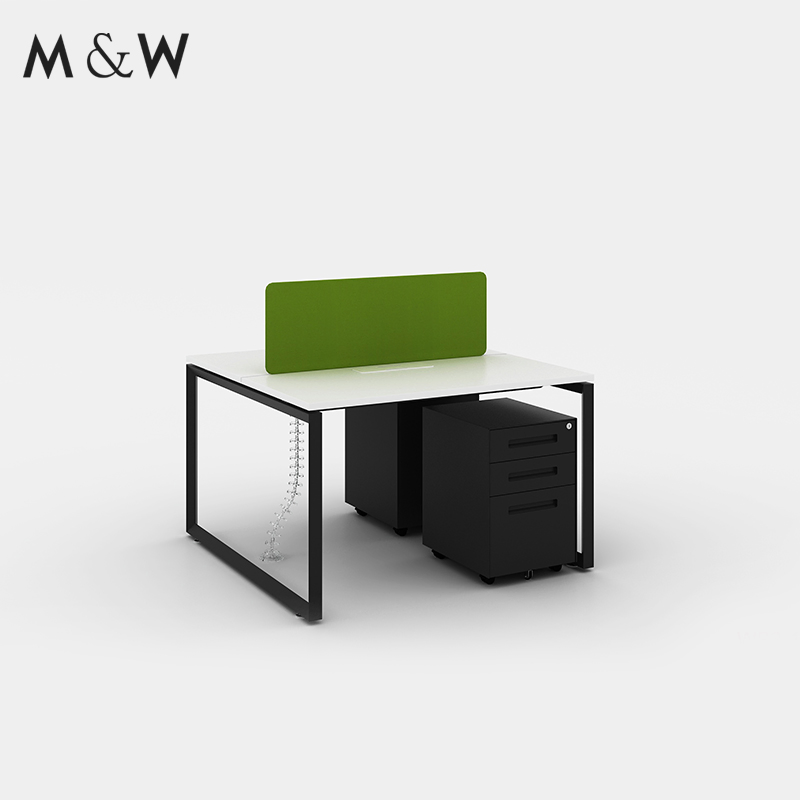 M&W Office Modular Workstation Desk Table 2/4/6 Seaterl Shaped for Office Furniture