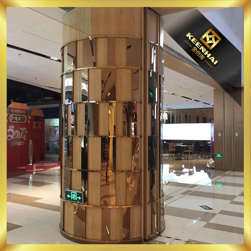 Decorative Etched Finish Architectural Metal Column Covers