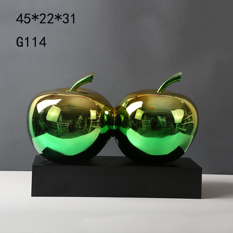Creative Electroplated Pumpkin Statue Set Resin Figurines Home Decorative Accessories