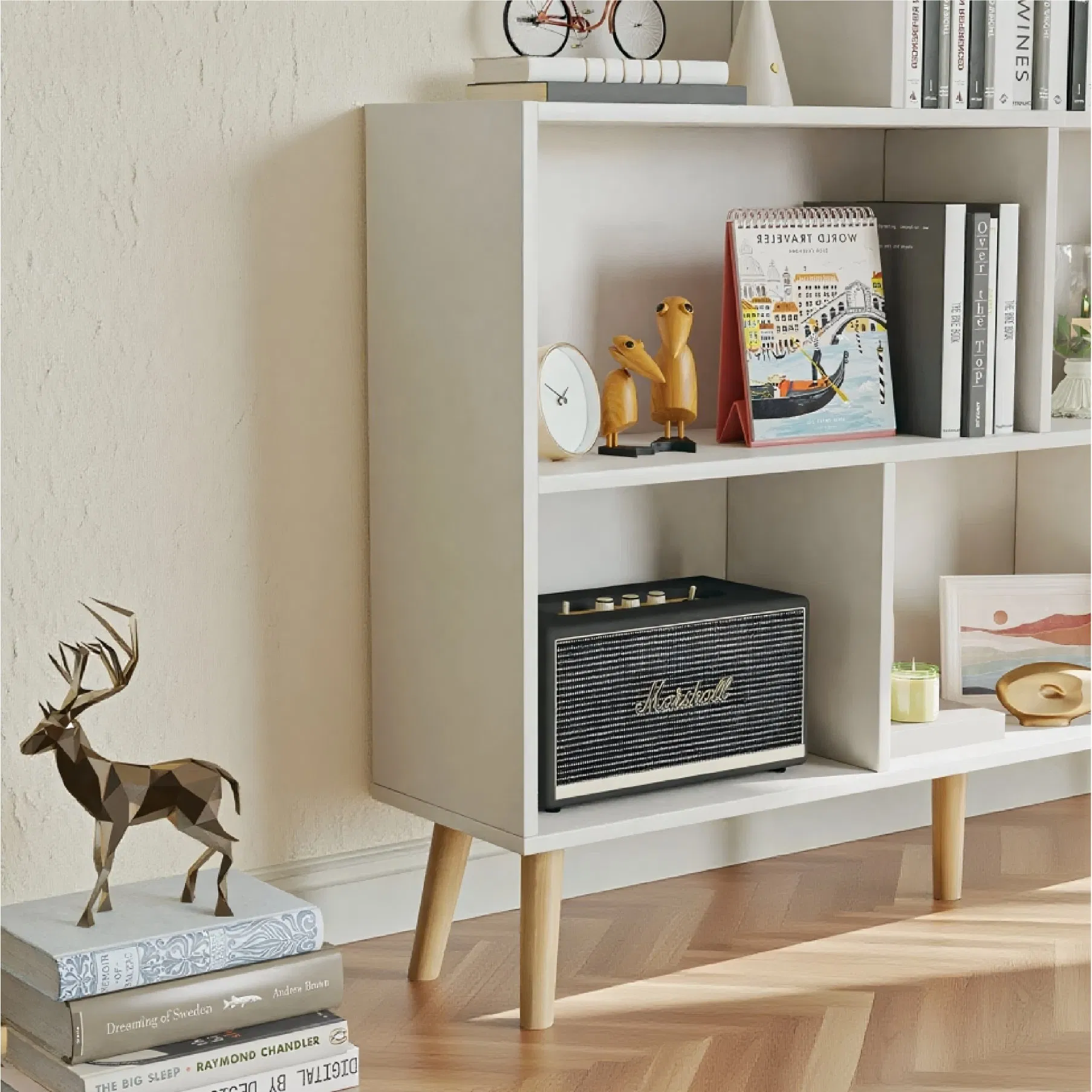 Modern Modular Minimalist Floor Storage Bookshelf