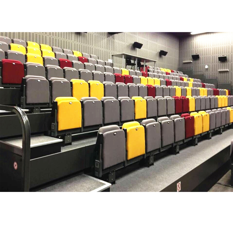 Public Event Indoor Soft Seat Telescopic Grandstand Bleacher Seating