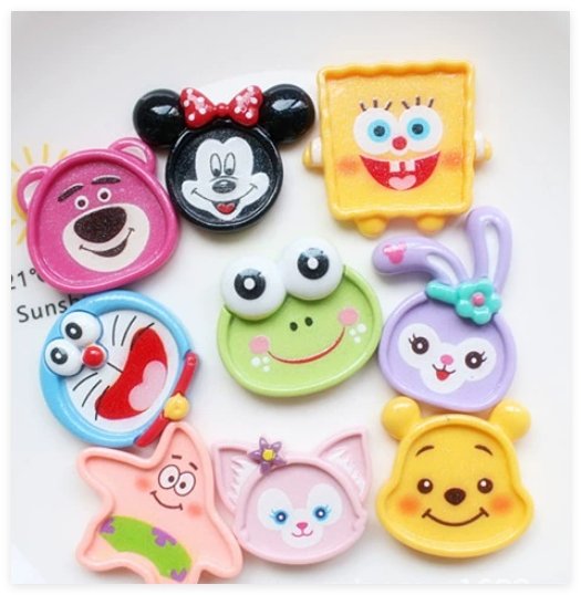 DIY Resin Accessories Kawaii Glow Charm for Phone Case Hairpin &amp; Flatback Decorative Model Pattern