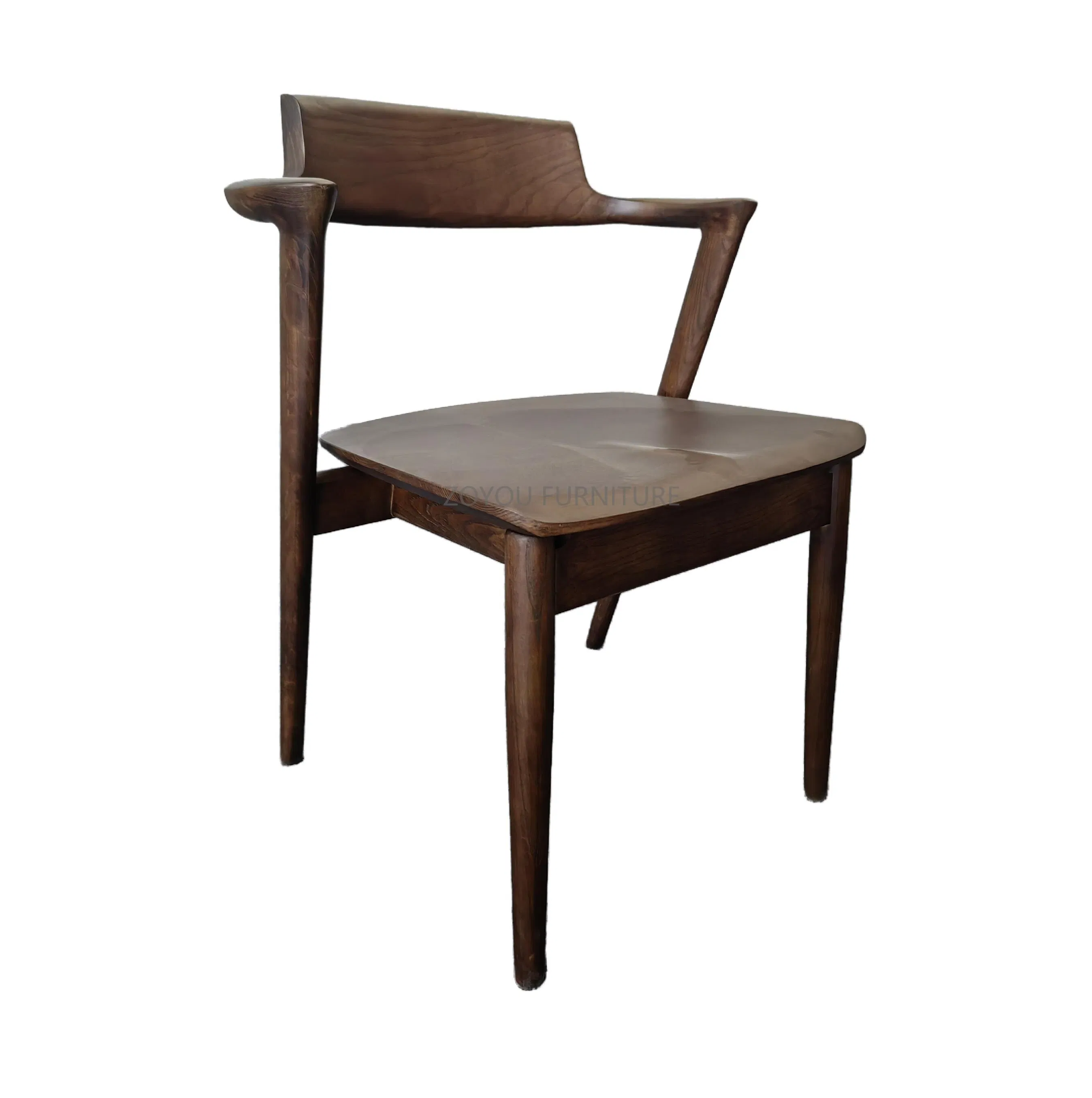 Stylish PU Leather Upholstery Black Wooden Dining Chair