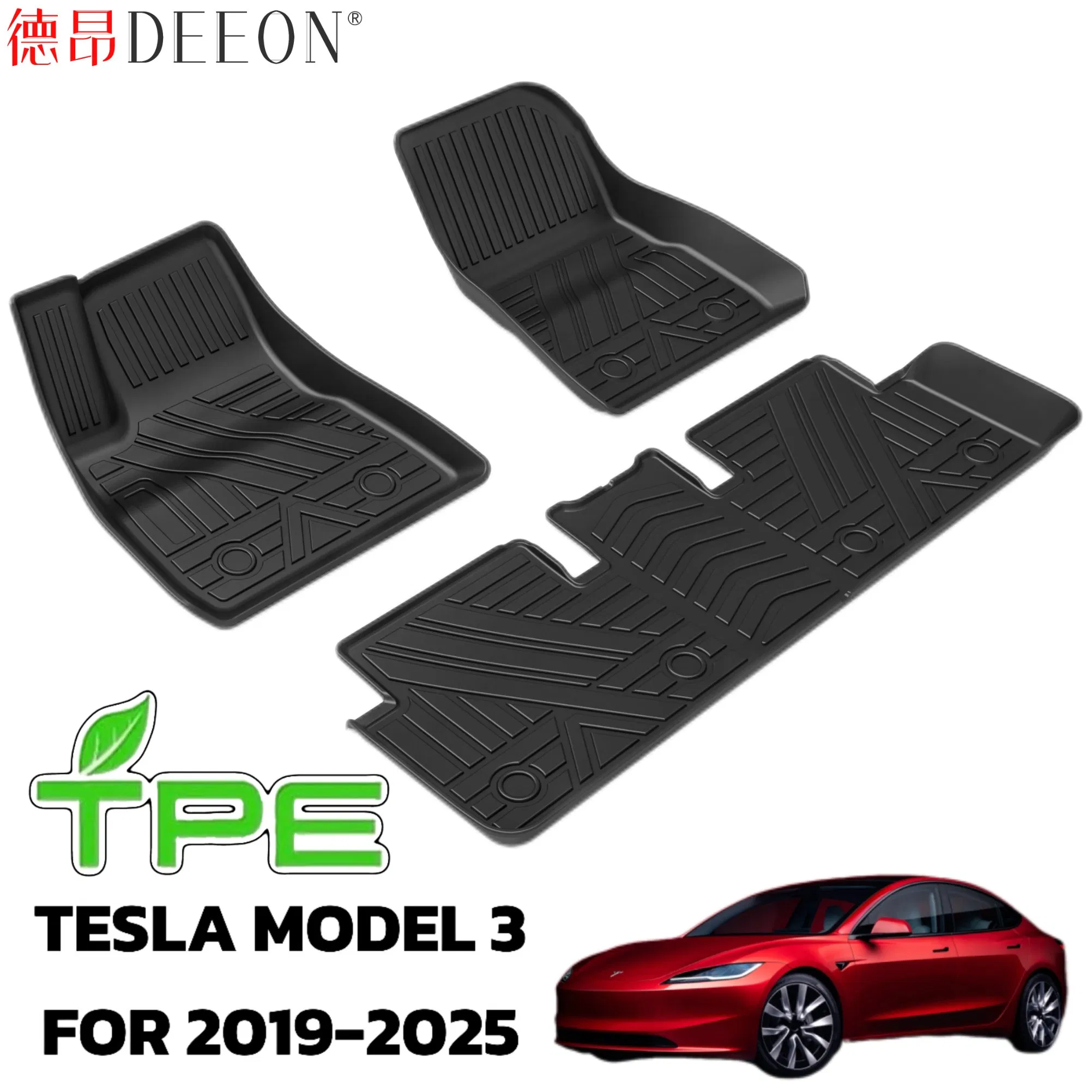 Eco-Friendly TPE Car Floor Mat Auto Accessory Foot Mat Trunk Mat for Tesla