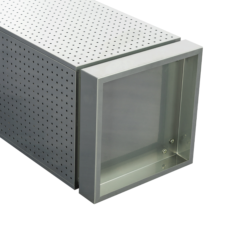 Compact Multifunctional 4-Sided Display Unit for Small Shops and Kiosks with Slatwall Compatibility and Optional Shelves