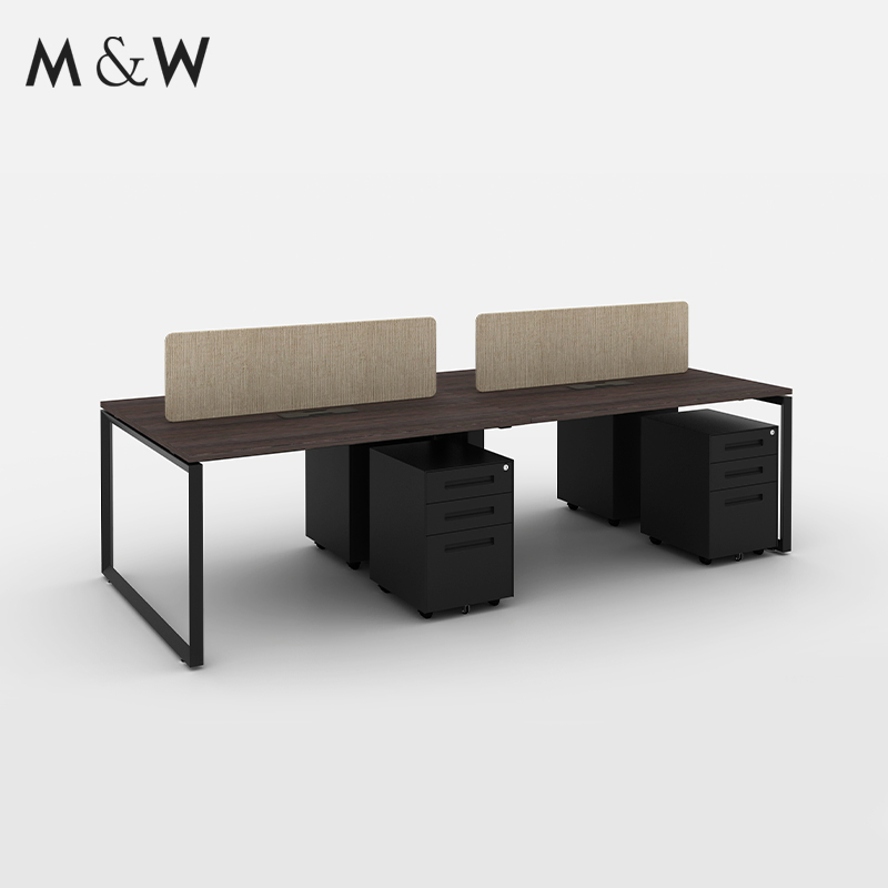 M&W Office Modular Workstation Desk Table 2/4/6 Seaterl Shaped for Office Furniture