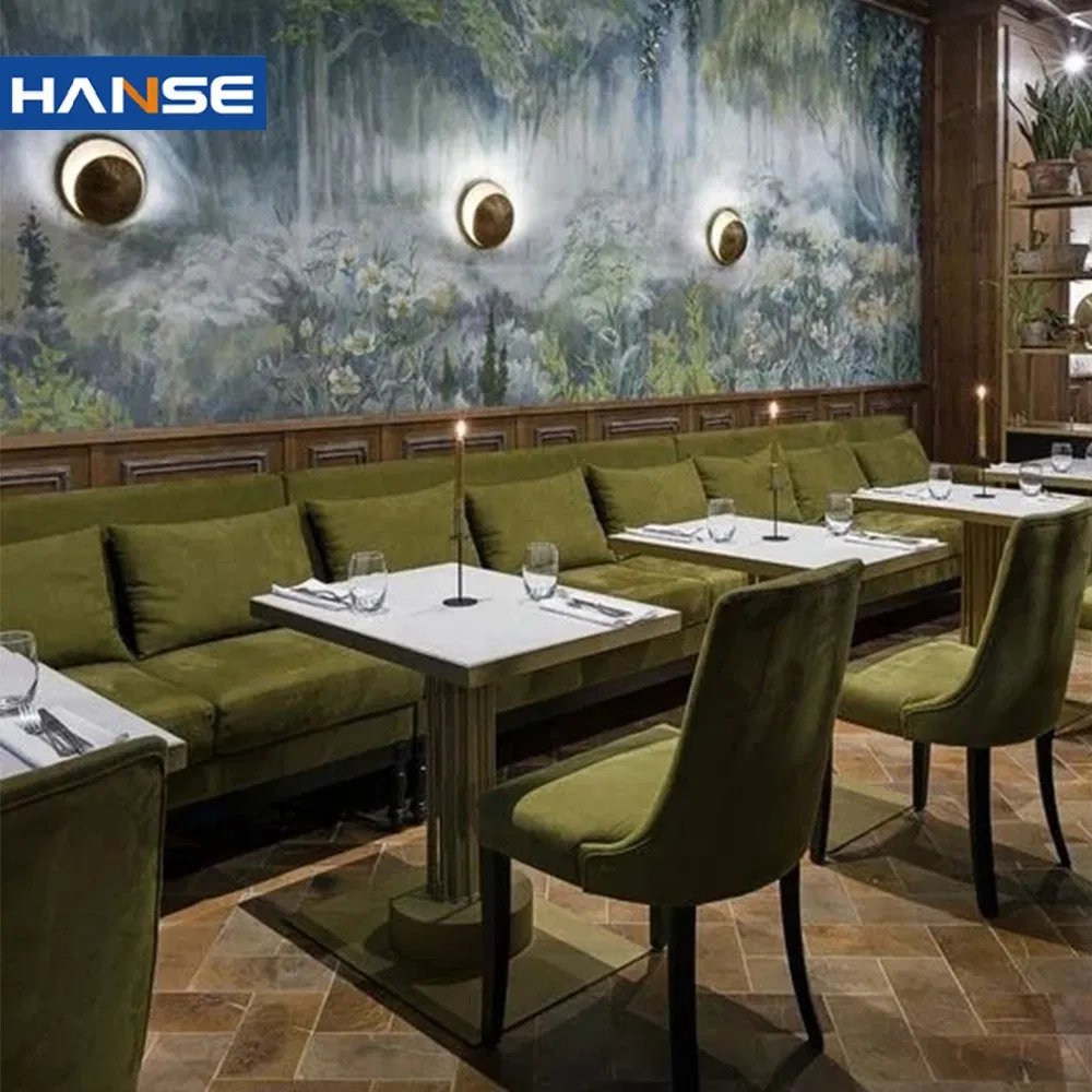 Custom Size Restaurant Booth Sofa with Removable Covers, Premium Faux Leather or Fabric Upholstery