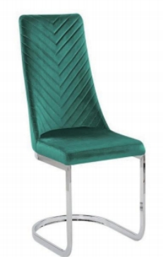 Modern Contemporary Kitchen Restaurant Quality Cushioned Seating and Soft Upholstery Chromed Gold Chairs Dining Chairs