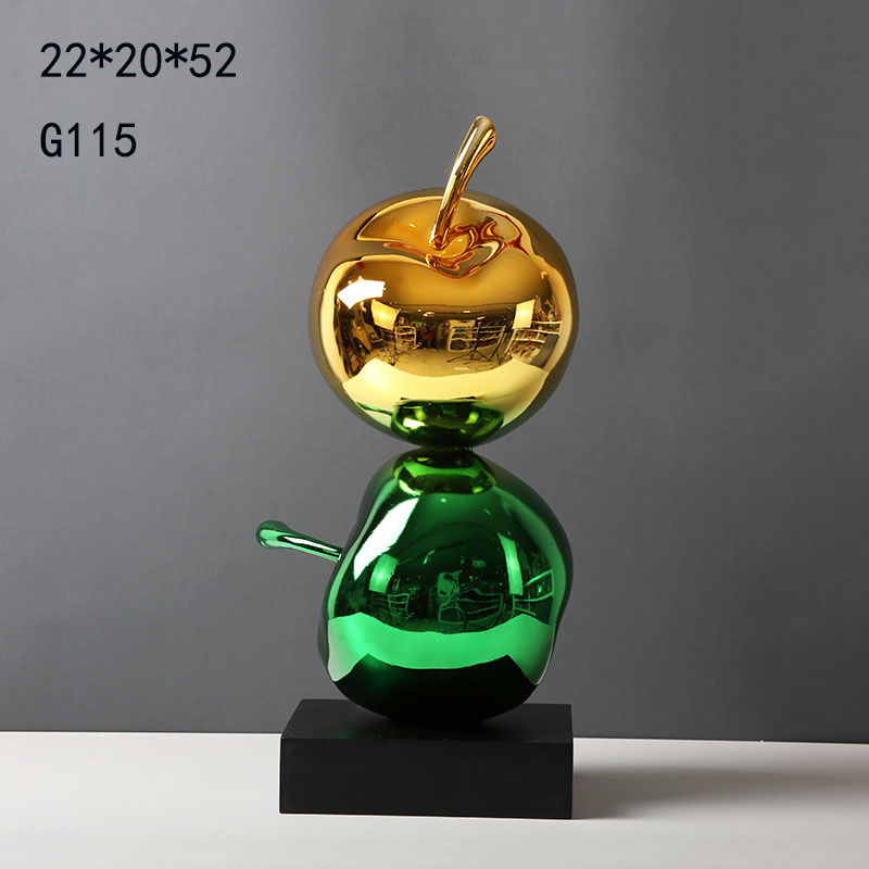 Creative Electroplated Pumpkin Statue Set Resin Figurines Home Decorative Accessories