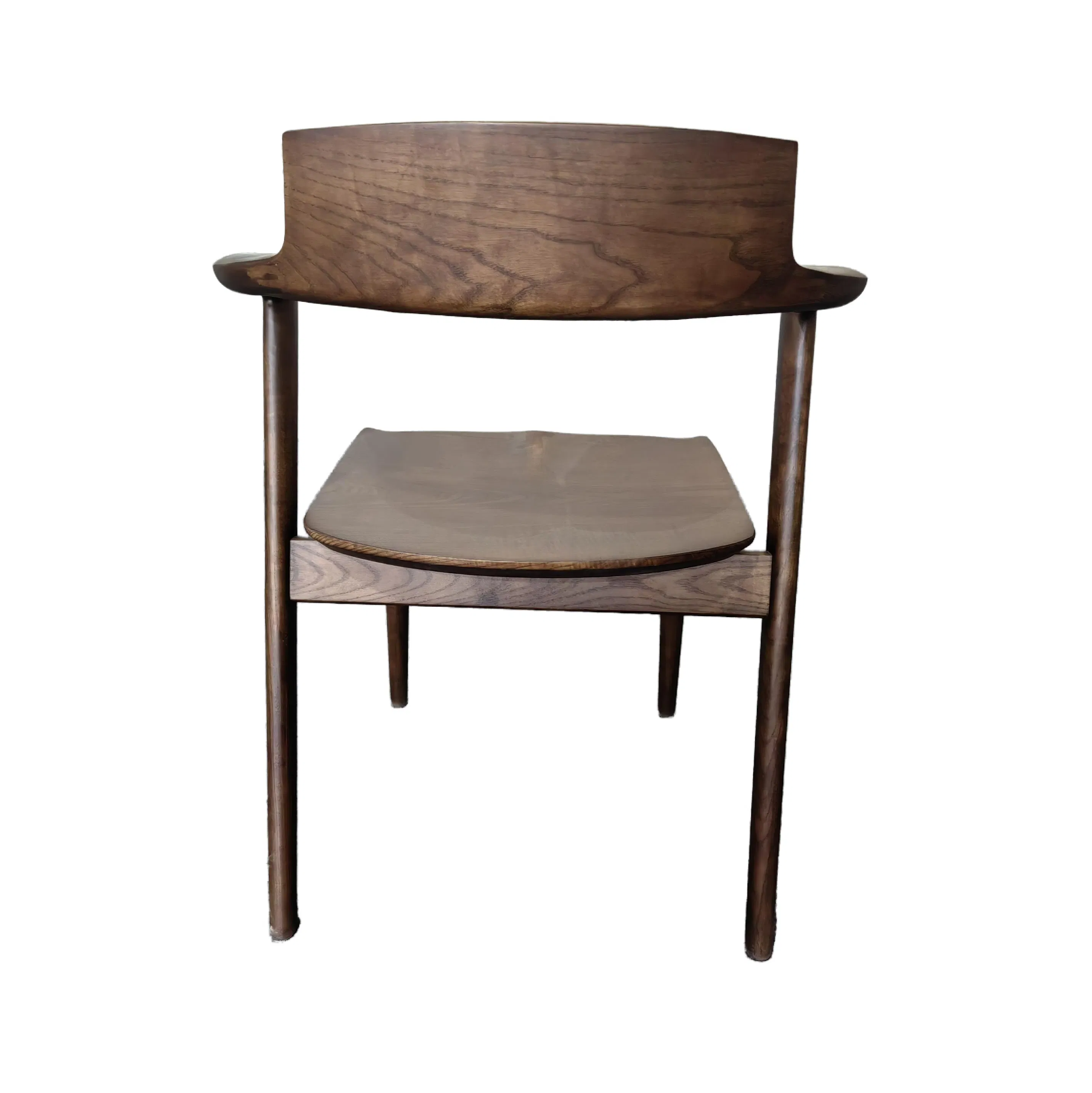 Stylish PU Leather Upholstery Black Wooden Dining Chair