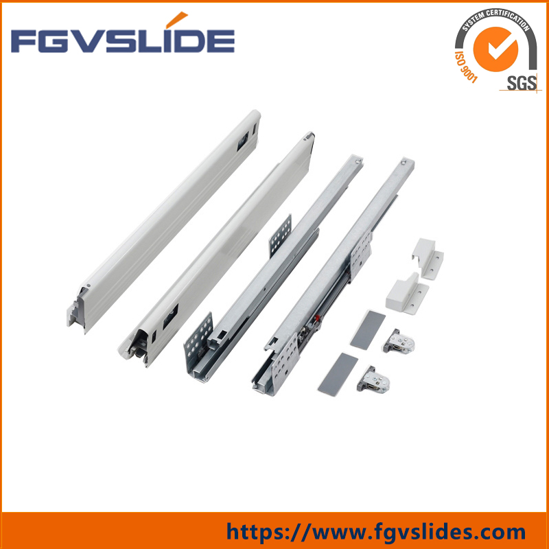 Kitchen Cabinets Rolling Shutte Metal Double Wall Soft Close Drawing System