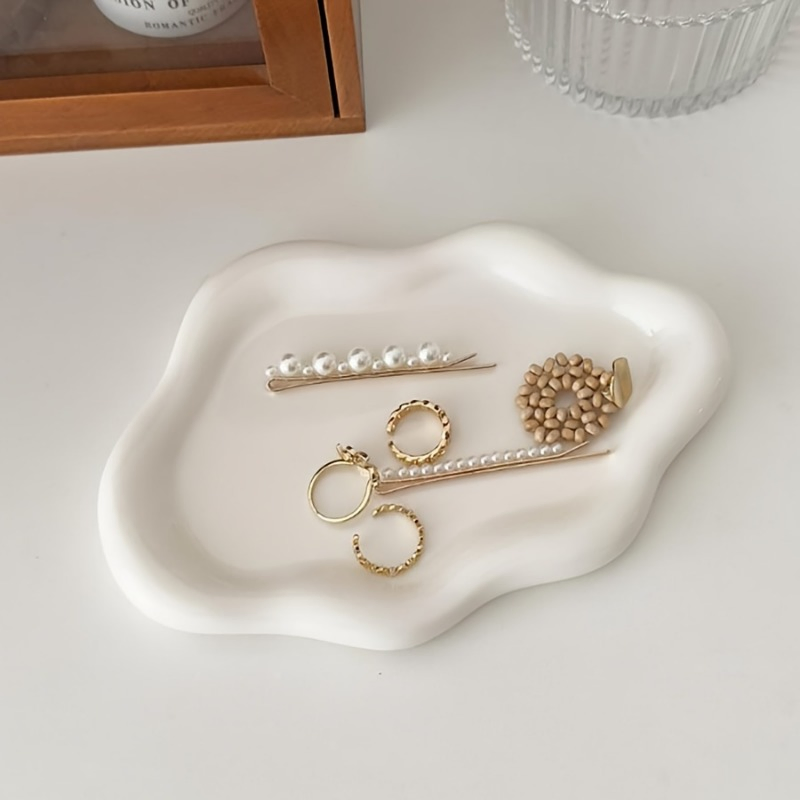 Promotional Handcrafted Ceramic Cloud Tray Gift Home Decoration Fashion-Accessories
